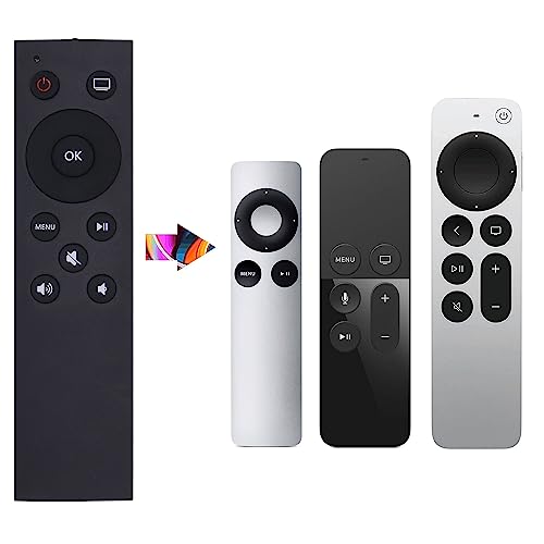 FOXRMT Universal Remote for Apple TV 4K/Apple TV Gen 1 2 3/ Apple TV HD A2169 A1842 A1625 A1427 A1469 A1378 A1218 Without Voice Button