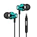 Earphones With Microphone T33i Premium Earbuds Stereo Headphones Volume Control and Noise Isolating, Green