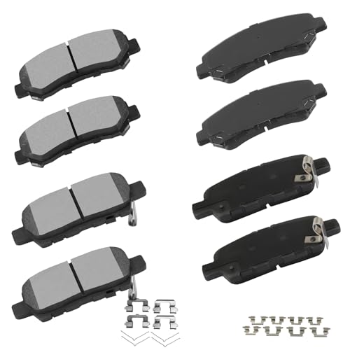 Image of cciyu D1374 D1415 Brake Pads w /Hardware Front Rear Disc Brake Pad Set | Fit For Nissan For Maxima 2009-2022,For Rogue 2008-2013,For X-Trail 2008-2012
