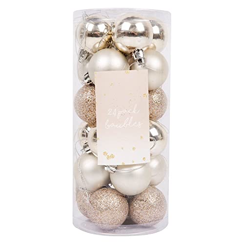 Confezione da 24 palline di Natale da 4 cm color