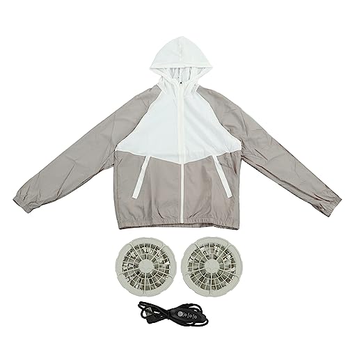 Chaqueta con Aire Acondicionado Chrees Chaleco de Refrigeración Ajustable con Ventiladores 6