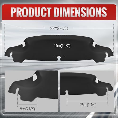 Tvitano Black 4.5" Motorcycle Wave Windshield Windscreen Compatible for 2014-2023 Harley Davidson Touring Street Glide Electra Glide Tri Glide FLHX FLHXU FLHTC FLTR FLTR FLHTK FLHXSE by Tvitano - Used condition - Image 7