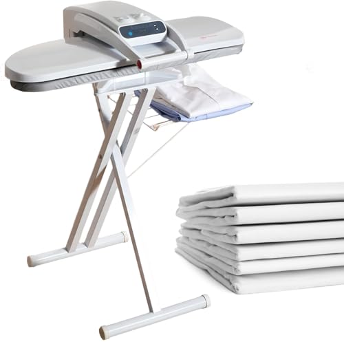 Professional Large Steam Iron Press with LED Touch Screen, Intelligent Clothes Steamer for All Fabrics, Steam Burst Function, 65cm Shirt Ironing Machine, Efficient Wrinkle Remover