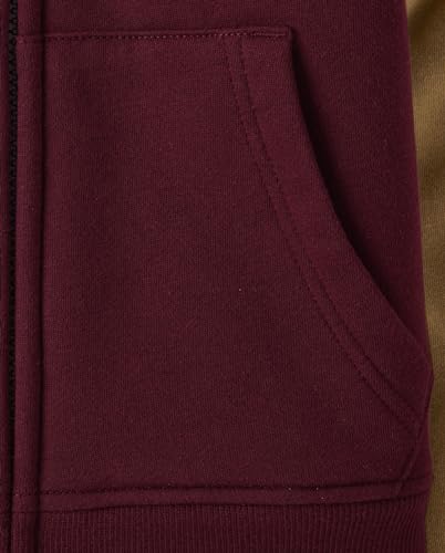Image of The Children's Place boys Long Sleeve, Sherpa Lined, Zip-front Hoodie Sweatshirt
