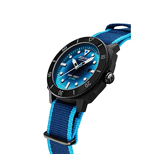 Alpina Limited Edition Seastrong Diver Gyre, Recycled Material Case and Strap, RPET, 3-Hand Date Automatic Swiss, Sapphire Crystal, Luminous Markers, 38 Hour Power Reserve2