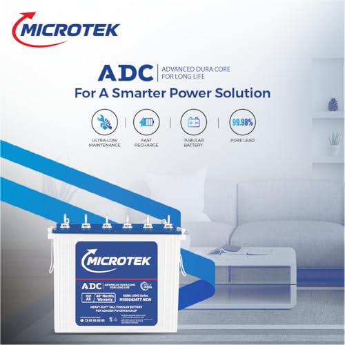 Image of Microtek Inverter with Battery Combo for Home, Office & Shops | UPS Luxe 1400 12V Pure Sine Wave 1100VA + M1502424TT 150Ah Inverter Battery | Warranty: 3Years(Inverter)&4Years(Battery)