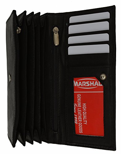 Marshal Ladies Genuine Leather Credit Card ID Currency Holder Wallet