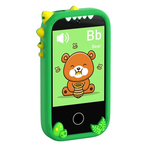 Acogedor キッズスマートフォン、2.8 "タッチスクリーン幼児学習30Wピクセルカメラ付きのおもちゃの電話、子供のおもちゃ、タッチスクリーン、32GBに組み込まれた子供MP3プレーヤーゲーム (緑)