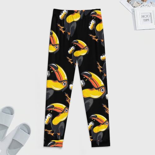 Toucan Beer Drinking Tropical Bird Pajama Pants Men Pj Bottoms Sleepwear Lounge Pant3