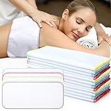 Newwiee 12 Pcs Castor Oil Pack Wrap Organic Cotton Flannel Reusable Washable Flannel Cloth Castor Oil Compress Pads for Entire Body Machine