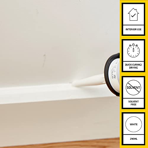 Everbuild FLEX-EBD Flexible Decorators Filler, White, 290 ml