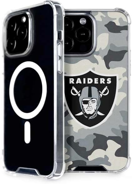 Skinit Phone Case Compatible with MagSafe iPhone 13 Pro Max - Officially Licensed NFL Las Vegas Raiders Camo Design