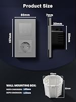 BSEEDLIFE Smart WIFI Rollladenschalter mit Normal Steckdose, Schuko Steckdose+Intelligente Rolladen Zeitschaltuhr Kompatibel mit Alexa/Google Home, Smart Jalousien Schalter Benötigt Nullleiter, Grau – Ansicht 3