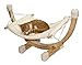 Kerbl Hängematte SIESTA, weiß mit Holzgestell,73 x 36 x 34 cm
