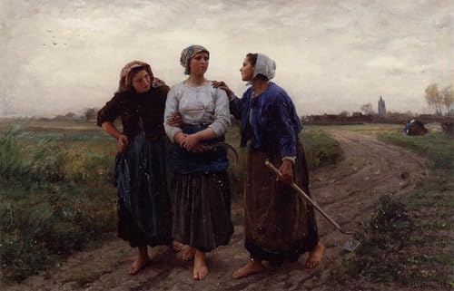 Affiche et gravure Jules Breton pour une décoration de salon chaleureuse en 60x90cm