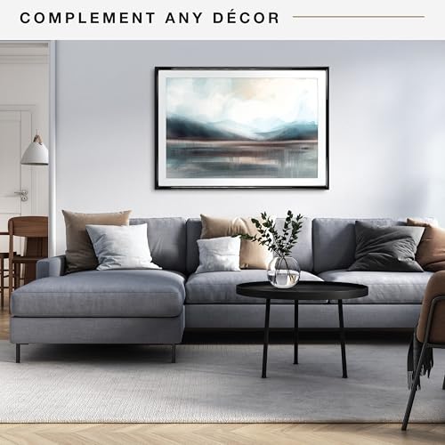 Image of MCS Trendsetter Poster Frame With Mat Option, 28x40 Matted to 24x36, Black | Trendsetter Poster Frame For Photos, 28x40 Inch, Displays 24x36 Inch Matted Or 28x40 Unmatted, Black, 1-Pack