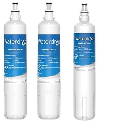 Waterdrop F-1000-2 and WD-F03 Replacement for Refrigerator Water Filter, NSF/ANSI 42 Certified-Bundle