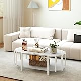 Artisanat exquis: Fabriqué à partir planche à densité moyenne, cette table basse ovale promet une excellente stabilité et durabilité pour un usage quotidien. La construction robuste garantit qu'elle peut résister aux demandes de la vie quotidienne tout en maintenant son apparence élégante.