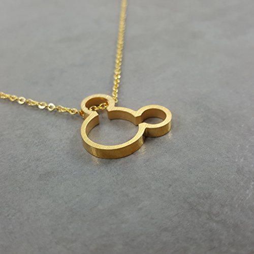 Mickey Mouse GOLD Plated Necklace Disneyland Character Toon Toy3