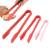 Pinza Per Friggitrice Ad Aria Pinze In Silicone Multifunzionali 3 Pezzi, Pinze Per Alimenti In Plastica Per Pane Utensili Da Cucina(Rosso Pinze Cucina