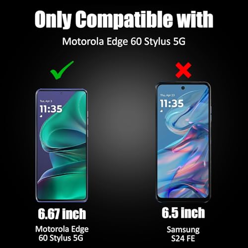 Image of AIBEX Military-Grade Gorilla Tempered Glass For Motorola Edge 60 Stylus /Moto G Stylus 2024 / Moto G Stylus 2025 (6.7 Inch) With Installation Kit | Edge to Edge Coverage | Easy Installation Kit