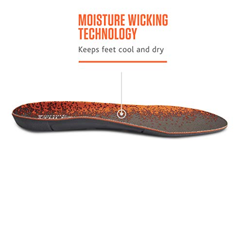 Plantillas deportivas de rendimiento para mujer Sof Sole, naranja, talla 11-8 US miniatura 3