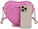 lola mae Heart Shape Satchel Crossbody Purse for women Zip Around Shoulder Bag