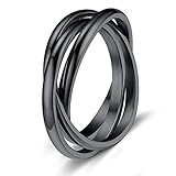 Black Thumb Ring Anxiety Rings Size 6 Ring Band Black Index Finger Rings