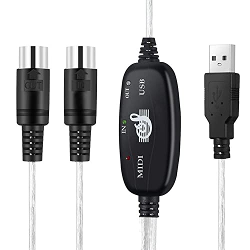 Cable de edición de música MIDI a USB de respuesta inmediata para grabar piano en PC y Mac 2m