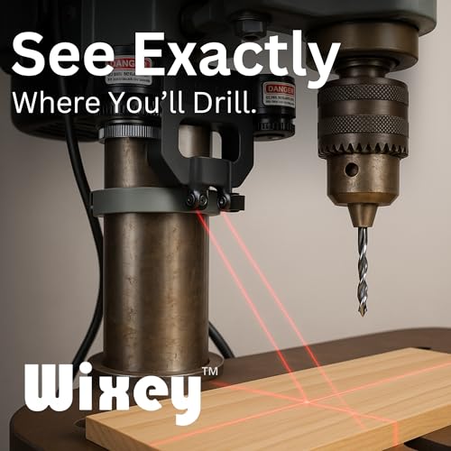 Wixey WL133 Drill Press Laser Crosshair – Long-Lasting Easy-Use Portable Drill Press Guide – Thin Precision Laser Alignment Tool – Perfect Drilling Machine for Accurate Setup Where Needed - Thumbnail 6