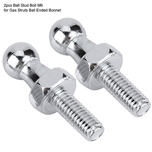 Kugelbolzen, 2 Stück Kugelbolzen Auto Edelstahl Kugelbolzenschraube M6 für Gasdruckfedern Kugelkopfhaube für Universal-Gasfederstütze