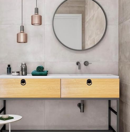 Image of WALLMATE Self Adhesive Wood Grain Wallpaper Vinyl Furniture Sticker Wood Wallpaper Kitchen Wallpaper Wooden Door Desktop Wallpapers (Oak Wooden, 24x64 Inch)