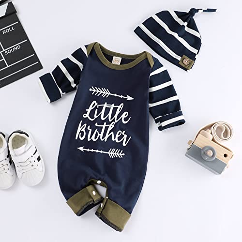 Newborn Baby Boy Romper Stripe Sleeve Outfits Jumpsuit Clothes One Piece Romper (0-3M) #TOP1