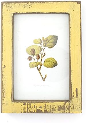 Zhenzan Frames 4x6 Inches Simple Rectangular Desktop Family Picture Photo Frame (Yellow)