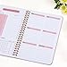Undated Weekly Planner- Weekly Goals Notebook, A5 To Do List Planner, Habit Tracker Journal with Spiral Binding, 5.7 x 8.0 inches