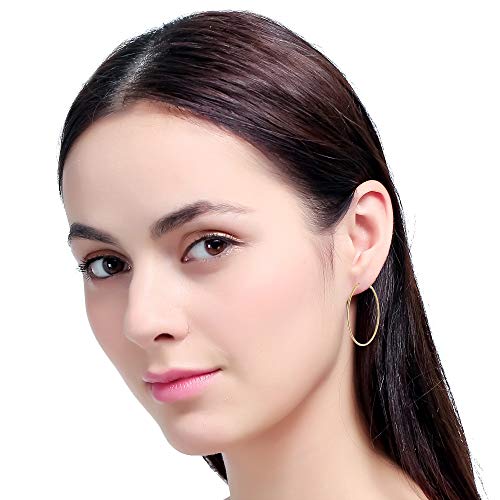 12 Pairs Stainless Steel Hoop Earrings Hypoallergenic Gold Hoops Earrings Set For Women Girls #TOP7