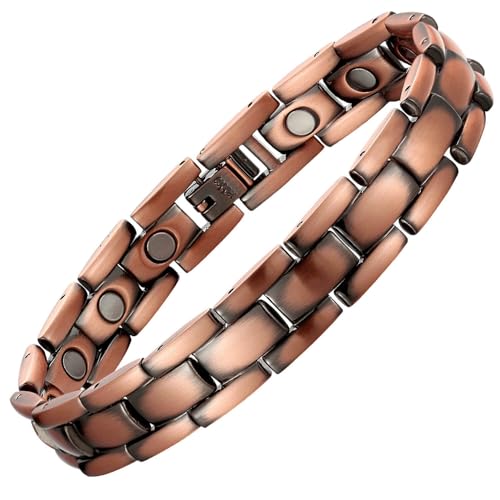 Image of Copper Magnetic Bracelet for Men - Stylish & Adjustable Pure Copper Therapy Bracelet with Sizing Tool