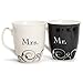 Mr. and Mrs. Poem Black and White 13 Oz. Ceramic Stoneware Mug Set of 2