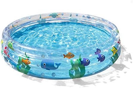 Bestway BW51004-21 BW51004-20 Inflatable Play Pool, Deep Dive 3-Ring sea theme for kids