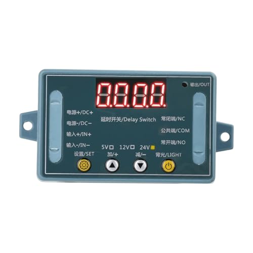 Time Delay Relay DC 5V 12V 24V Timer Module Trigger Cycle Delay Timing Circuit Switch Module with LED Display Electronics
