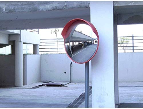 Miroir de sécurité convexe 80cm extérieur pour circulation routière et visibilité d'angle mort