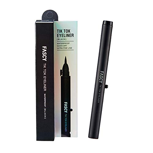 The Elixir Beauty Fascy Korean Cosmetic Patented TikTok Eyeliner, All Day Long Lasting Waterproof Smudgeproof Felt-Tip Eyeliner for Perfect Cat Eye Penliner, Black