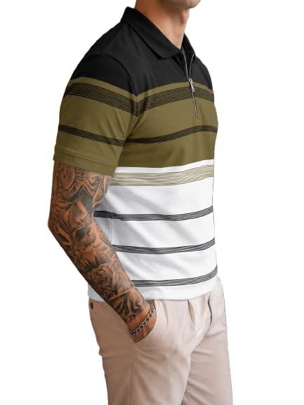 Image of Noble Monk Men's Regular Fit Polo Neck T-Shirt | Half Sleeve