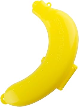 Yellow Portable Banana Protector Case,19cm Banana Holder Container,Lightweight Bananas Guard for School,Office, Picnic,Hiking1pcs