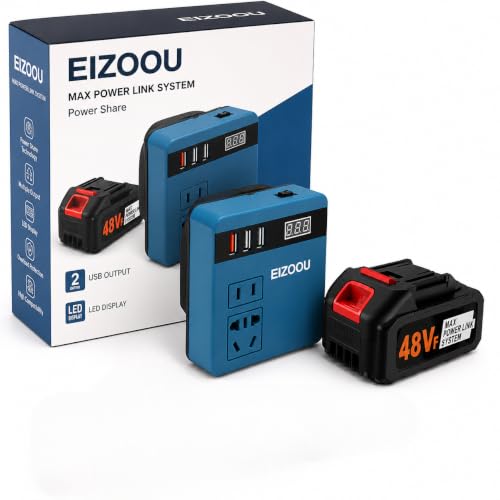 Image of 120W Lithium Battery Inverter Multifunction 21V to 220V AC Dual-Engine Intelligent Multiple Protections with Voltage Display Function