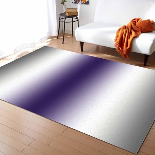 Gray Purple Area Rugs 4x6 for Bedroom Living Room, Non-Slip