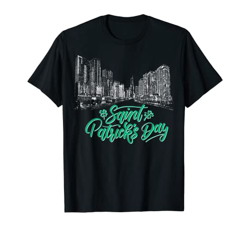 Chicago River Dyed Green Tradition St. Patrick´s Day Costume T-Shirt