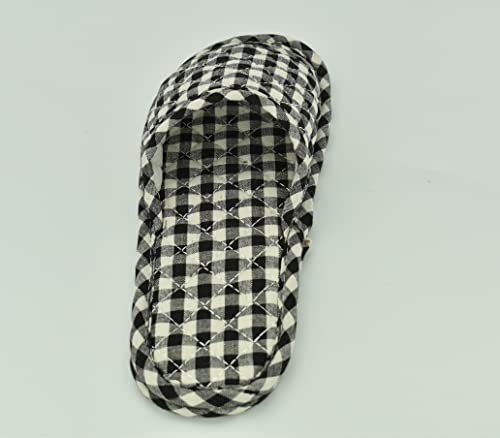 Image of Ultralight Soft Indoor Open Toe Cotton linen Slippers Absorb Sweat Cloth Bottom House Slippers