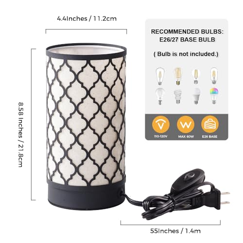 Lámpara de mesa pequeña Cerdeco con pantalla de lino y metal miniatura 3