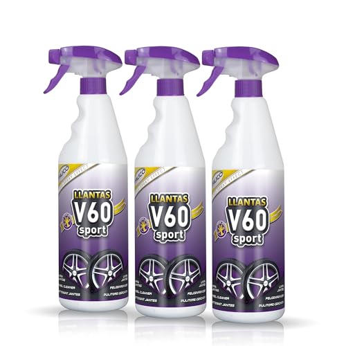 Sisbrill V60 Sport Limpia Llantas - Neutro y Seguro - Efecto Gecko Spray - 1 Litro (Pack 3)
